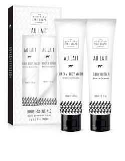 Комплект за тяло Au Lait - Съдържа: Крем душ-гел 100ml  Крем за тяло 100ml 